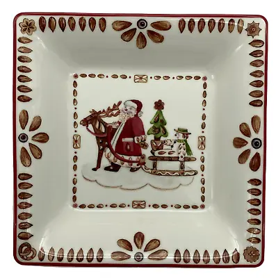 Villeroy & Boch Christmas Santa Motif 8 1/2   Square Bowl • $22.99