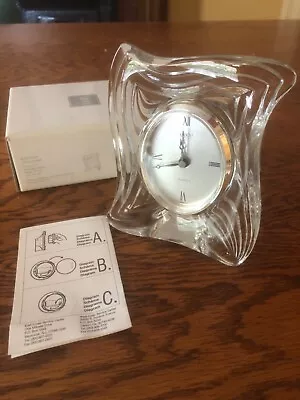 Mikasa Crystal Quartz Emotion Clock 5.5  Mantel Desk Keepsake WX242/680 NIB • $14