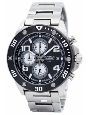 J. Springs By Seiko Instruments Inc. Men's Chronograph Watch 10 ATM BFH006 • $134