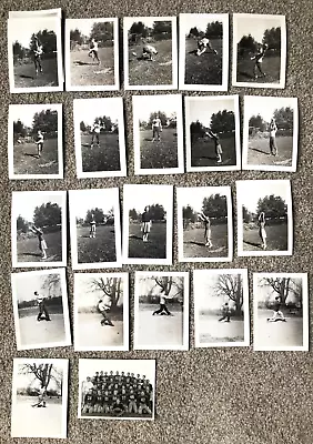 Lot Of 22 Vintage Black And White Sports Photos Football Baseball 1940s • $8.49