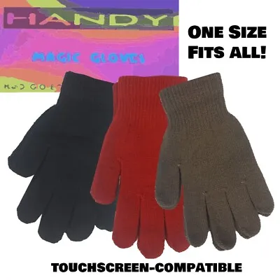 Handy Magic Gloves - One Size Fits All - Phone Touchscreen Compatible -Warm Wear • £3.29