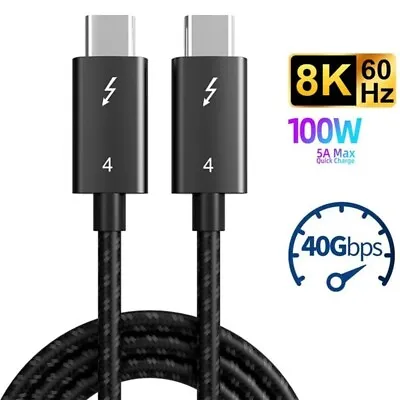$39.99 • Buy Thunderbolt 4 USB Type-C 100W PD Charging / 8K UHD Video 40Gbps Data Cable 0.5m