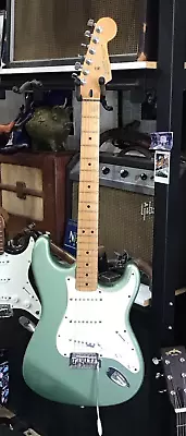 2002 Fender Stratocaster MIM Mexico Cool Green Iridescent Player Guitar • $176