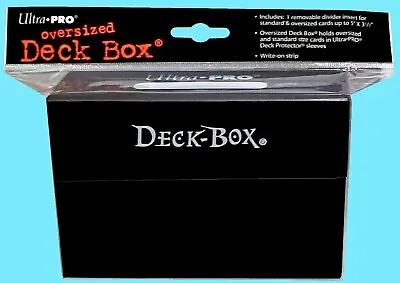 ULTRA PRO OVERSIZED BLACK Compartment DECK BOX Card Storage MTG Commander CCG • $13.89