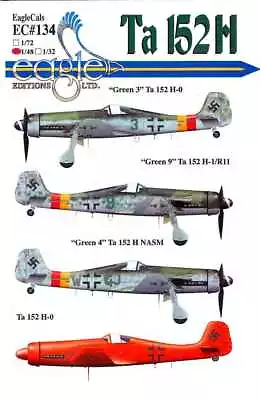 EagleCals Decals 1/48 FOCKE WULF Ta-152H Fighter Part 2 • $14.50