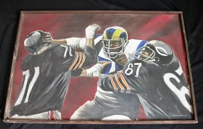 RAMS Football 70s DAVID DEACON JONES Painting Los Angeles CA Vtg • $250