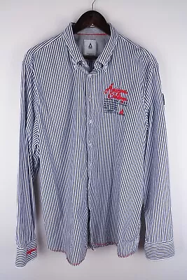 Gaastra Men Casual Shirt Blue Striped Cotton Size 2XL • $34.04