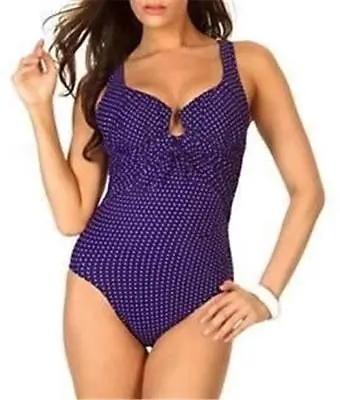 Miraclesuit Sandra D Polka Dot Miracle Swim Suit Cruise Swimming Costume U/w Bra • $139.99