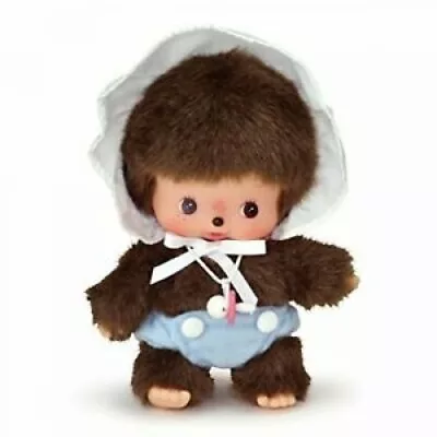 Sekiguchi Baby Monchhichi Bebichhichi Plush Doll Blue Bonnet S 4905610235001 • $36.61