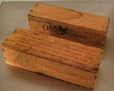 2 Vintage  2 Lb Cheese Wood Boxes Schlosser's /Windsor Club • $24.99