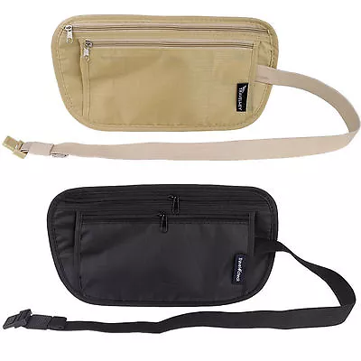 £4.75 • Buy Money Belt, Bum Bag Hidden Pouch Travel Fanny Pack Secret Waist Belt -FREE POST