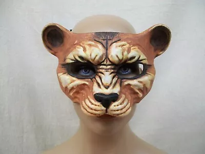 Brown Tan Leopard Venetian Mask Safari Cougar Lioness Cat Jaguar Lion King Simba • $19.95