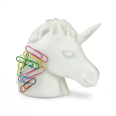 Unicorn Paper Clip Holder - Magnetic Desk Organiser Paperclip Mustard  • £9.95