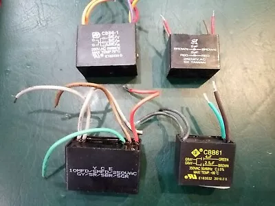 9uu01 Assorted Capacitors 10 Devices In 4 Packages: 2.5+4mf/350; 5+5/250; 5+5+5 • $12.99
