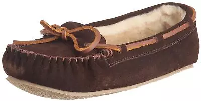 Minnetonka Womens Cally Slipper - Chocolate - 8 M US • $32.55