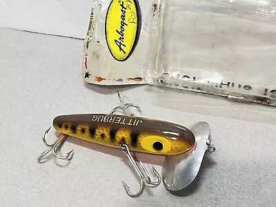 Vintage Arbogast Musky Jitterbug In Tough Brown Frog Color With Package • $49.95