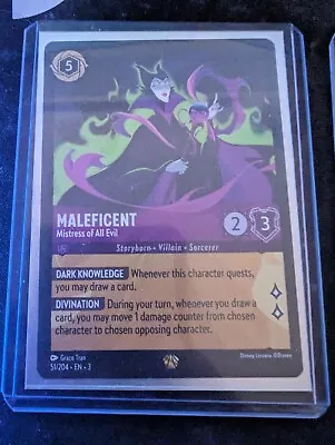 Maleficent Mistress Of All Evil 51/204 - Legendary - Into The Inklands - Lorcana • £6.49