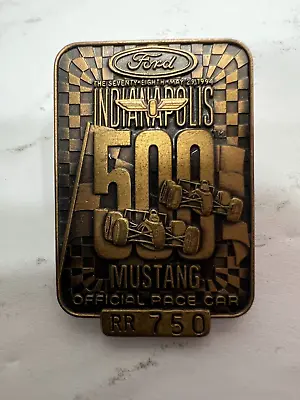 1994 Indianapolis Indy 500 Mile Race Bronze Pit Badge ~ Ford Mustang Pace Car • $22.90