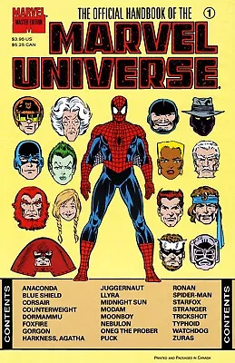 Official Handbook Of The Marvel Universe Variant Master Ed. 1729pgs On CD-ROM • $40