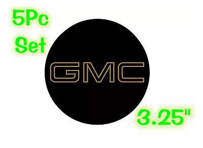 GMC OUTLINE Logo Wheel Center Cap 3.25  Overlay Decals Pick UR Colors 5 N A SET • $13.06