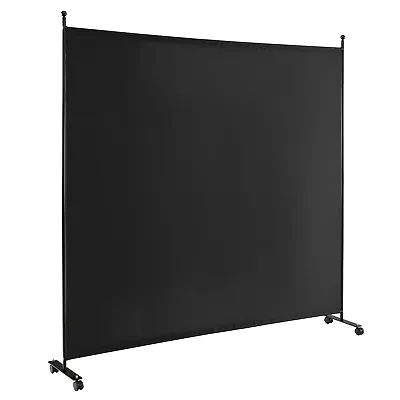 6FT Single Panel Room Divider W/ Wheels Rolling Fabric Partition Privacy Screen • $49.98