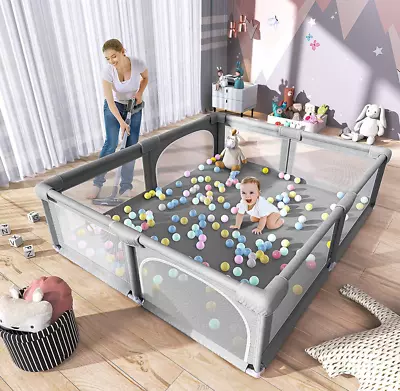 1.5M Baby Playpen Safety Gate Kids Toddler Fence Play Activity Center Game Toys • $67.99