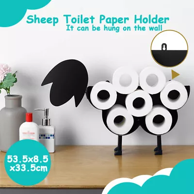 $18.99 • Buy Toilet Paper Roll Holder Stand Metal Sheep Tissue Storage Bath Organizer Room AU