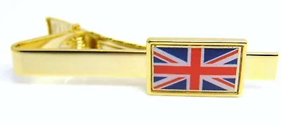 Union Jack Badge Tieclip Tie Pin Clip Flag Gift Gold Plated • £3.99
