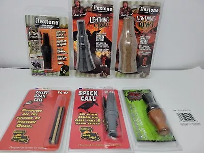 Lot Of 3 Flextone Turkey Locator Calls Plus 3 Other Duck- Quail Calls • $59