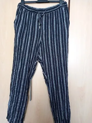 £7.99 • Buy Matalan Size 18 Stripe Trouser Linen Mix 