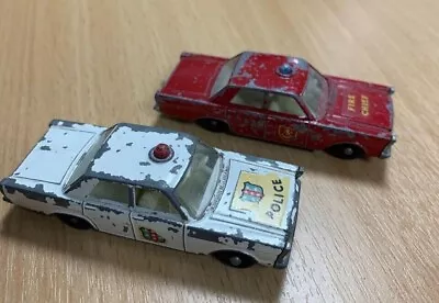 £0.99 • Buy 2(Two) Old Lesney Made “MATCHBOX” Series Police & Fire Chief Cars