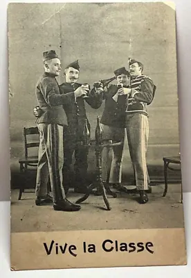 Gay Int AFFECTIONATE MEN French Soldiers Drink And Dance C1910s POSTCARD 17/1 • £6