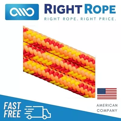 Arborist Climbing Line Rope 16-Strand 1/2  13mm Yale XTC-16 6200# Tensile Fire • $107.99