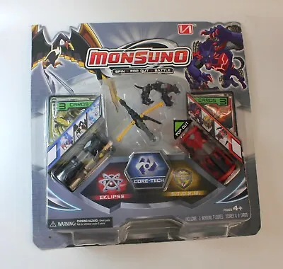 Monsuno Spin Pop Out Battle 2-pack Figures Backslash & Black Bullet • $27.50