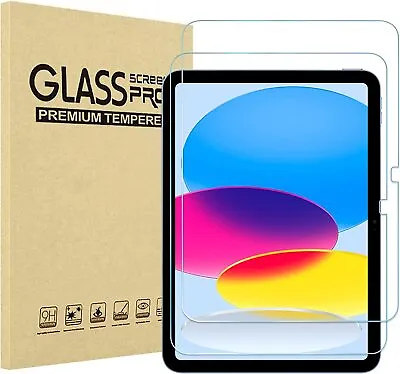 $10.99 • Buy 2x Tempered Glass Screen Protector For Apple IPad 5 7 8 9 10 Air Mini 6 Pro 11