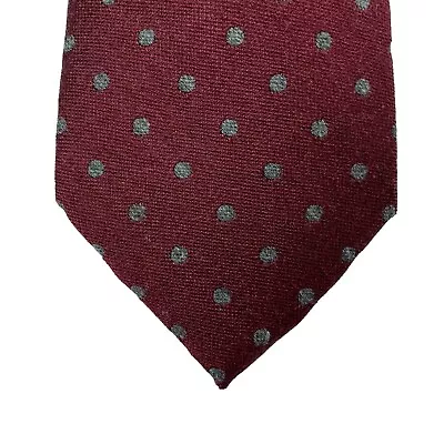 Michael Kors Mens Classic Dot Print Neck Tie Maroon 3 1/8  • $14.97