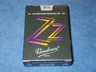 VANDOREN ZZ JAZZ SOPRANO SAXOPHONE REEDS -PARTIAL OPEN BOX 7 Of 10 STRENGTH 3.5 • $14.99