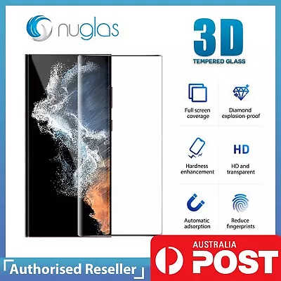 Screen Protector Nuglas 3D Tempered Glass For Samsung Galaxy S23 S22 S21 Ultra • $8.95