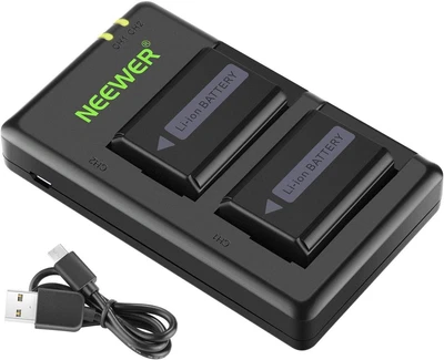 $69.49 • Buy Neewer NP-FW50 Camera Battery Charger Set Compatible With Sony A6000, A6500