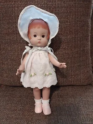 Vintage Effanbee Patsy Doll In Dress & Bonnet • $28