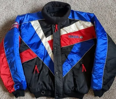 Vintage Team Yamaha Racing Cold Weather Jacket  Snowmobile Quilt Lined SML/MED • $67.91