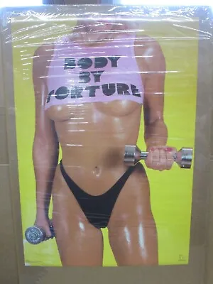 Vintage 1986 Body By Torture Original Poster Sam Maxwell Weights 18851 • $44.97