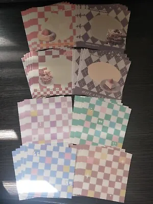 $4.80 • Buy 40pc Dessert Vintage Cakes Checkered Pattern Memo Sheets Bullet Journal...