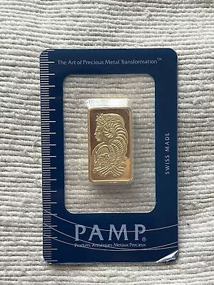 Pamp Half Ounce Gold Bar  Bullion Minted Lady Fortuna Suisse Veriscan • £971