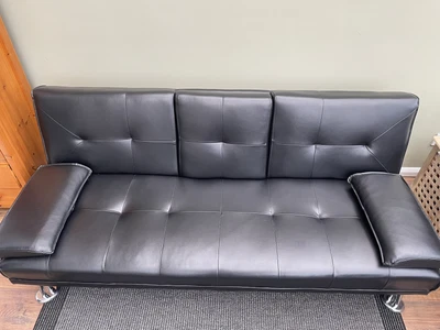 £40 • Buy Black Futon Style Sofa Bed