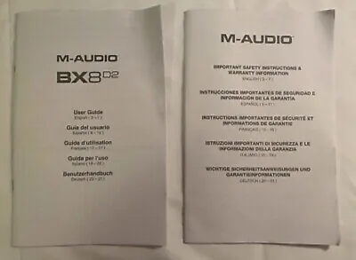 M-Audio BX8D2 User Guide And Safety Instructions • £3.24