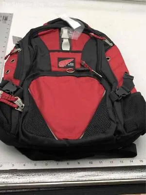 Red Wing Unisex Adult Red Black Zipped Pockets Adjustable Strap Backpacks • $7.99