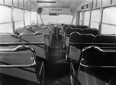 BUILDERS PHOTO NEGATIVE-Old Bus Mayflower Transit Lines #30 Interior View • $6.50