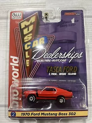 Auto World T-jets 2023 R2/b2 Muscle Car Dealer Ho Slot Car 1970 Mustang Boss 302 • $29.99