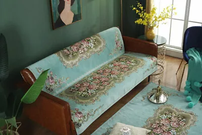 American Style Chenille Vintage Sofa Couch Slipcover 2/3 Seater Jacquard Flower • $22.70